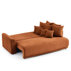 Soline - Canapé Droit - Velours Cotêlé Terracotta
