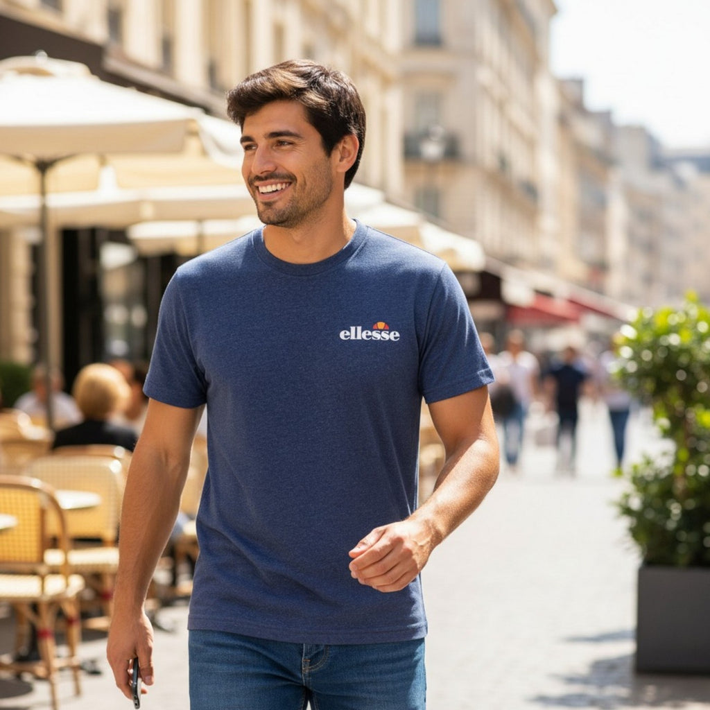 Ellesse Men's Short Sleeve T-Shirt - Navy