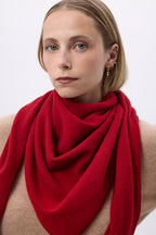 Oversize Bandana-Dreieckstuch Uni Sora – Bordeauxrot – Damen