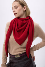 Oversize Bandana-Dreieckstuch Uni Sora – Bordeauxrot – Damen