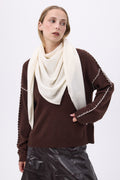 Echarpe Bandana Oversize Triangle Unie Bandana Sora - Blanc - Femme