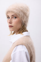 Czapka – Brushed Cashmere Soren - Beżowokremowy - Unisex