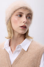 Czapka – Brushed Cashmere Soren - Beżowokremowy - Unisex