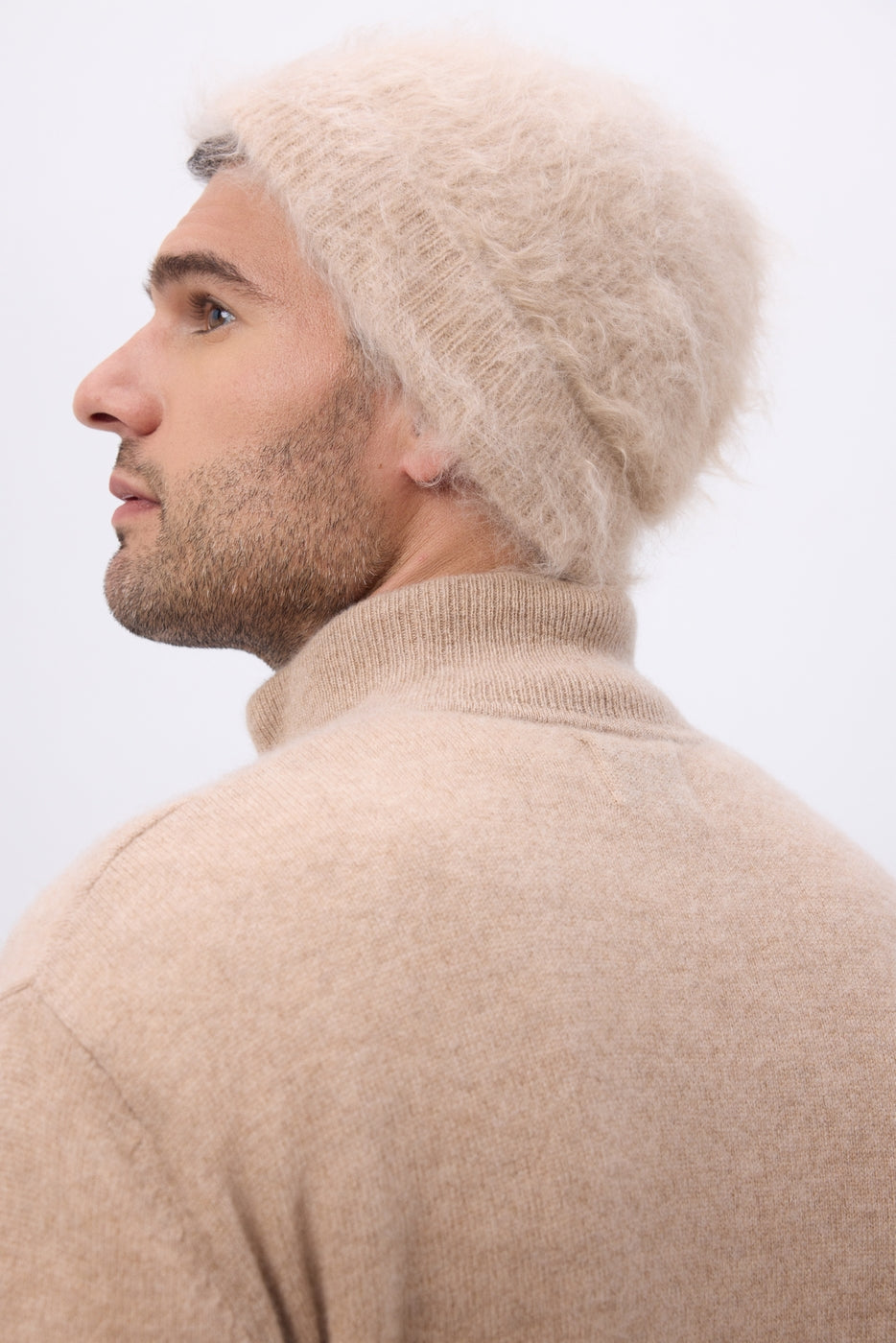 Czapka – Brushed Cashmere Soren - Beżowokremowy - Unisex