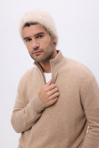 Czapka – Brushed Cashmere Soren - Beżowokremowy - Unisex