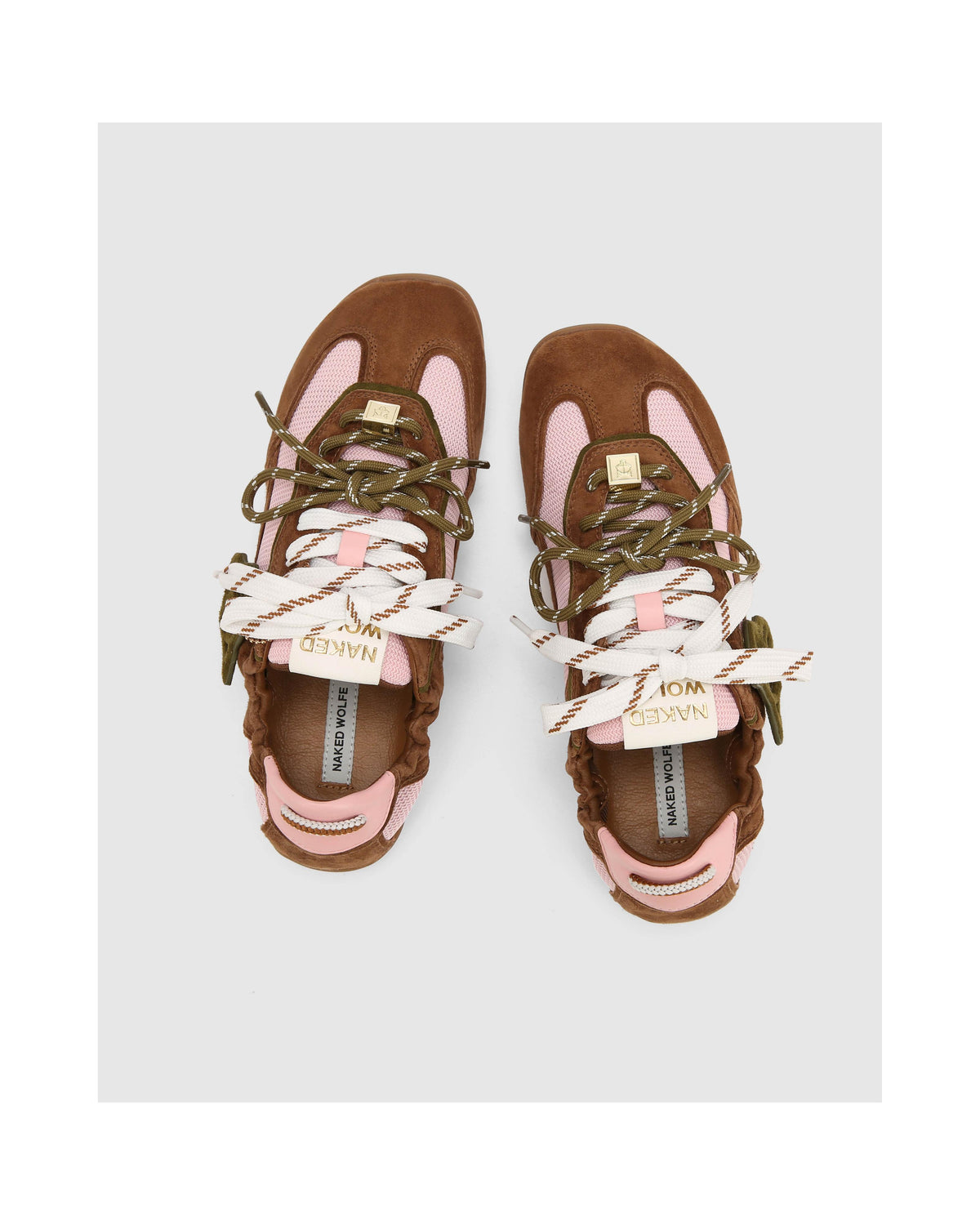 Sneakersy Soul - Khaki/Różowe - Damskie