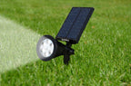 2-in-1 solar spotlight stake or wall-mount dimmable LED white SPIKY W34 H42cm - REDDECO.com