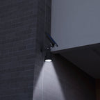 2-in-1 solar spotlight stake or wall-mount dimmable LED white SPIKY W34 H42cm - REDDECO.com