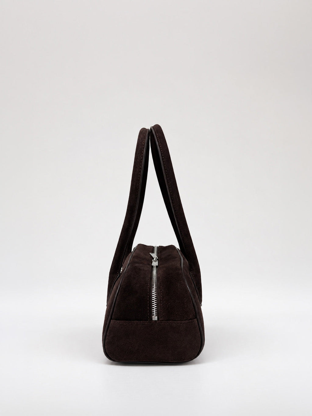 Sac Baguette En Cuir À Bandoulière Longue - Marron Foncé