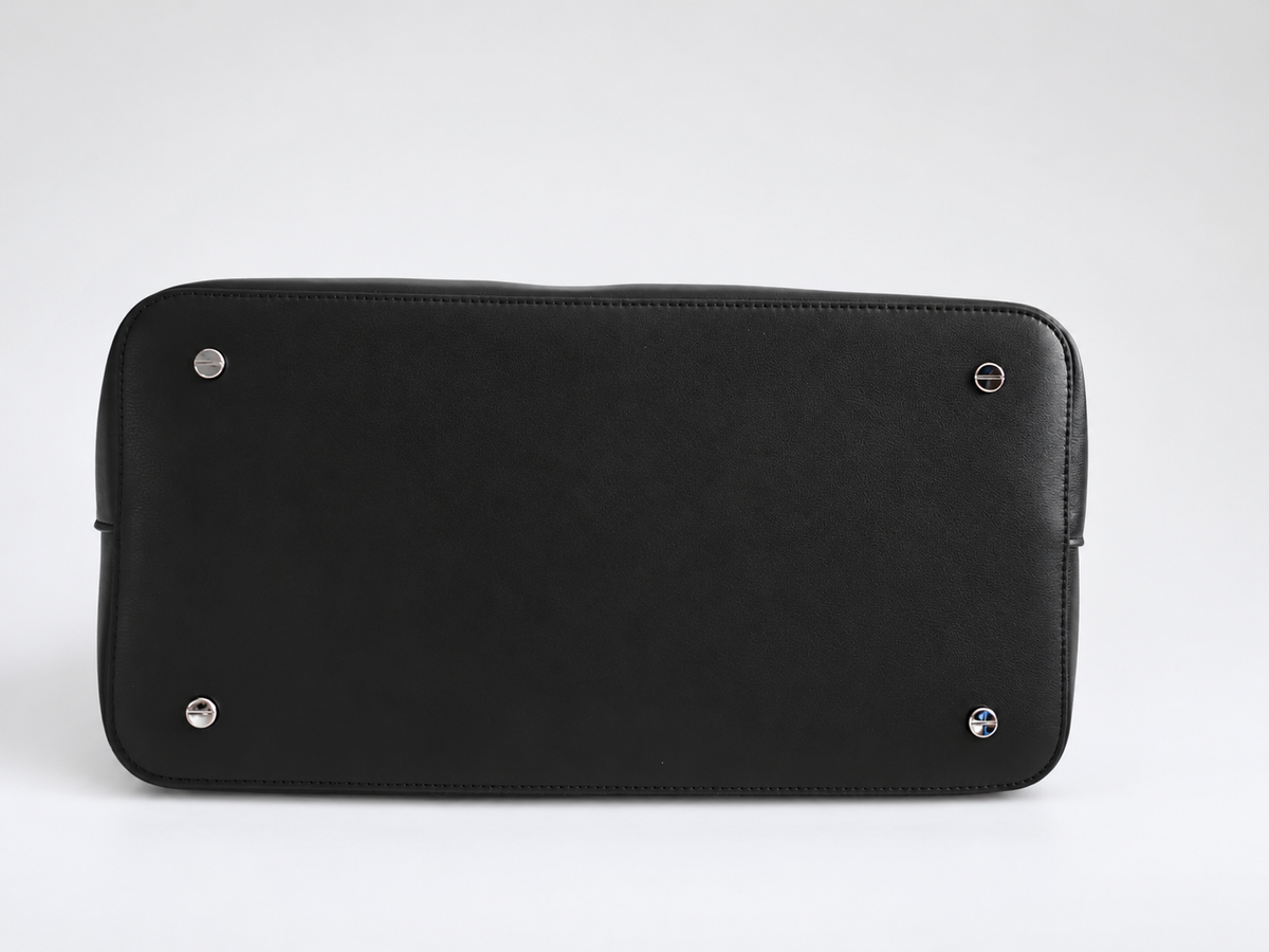Grand Cabas Souple En Cuir - Noir