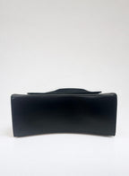 Sac Moyen Format En Cuir À Fermoir - Noir
