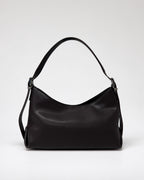 Sac Hobo En Cuir À Boucle Et Bandoulière Réglable - Marron Foncé
