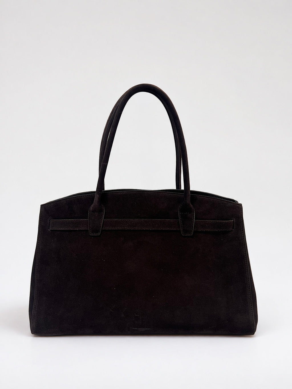 Cabas Porté Épaule En Cuir À Détail Ceinturé - Marron Foncé