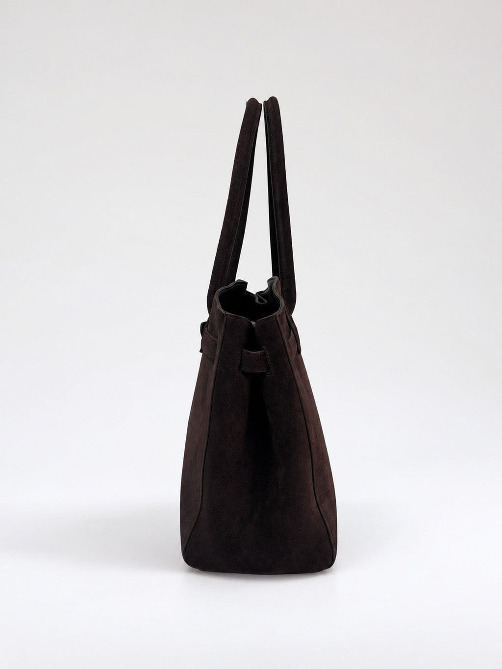 Cabas Porté Épaule En Cuir À Détail Ceinturé - Marron Foncé