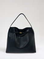 Sac Hobo En Cuir À Détail Ceinturé - Noir
