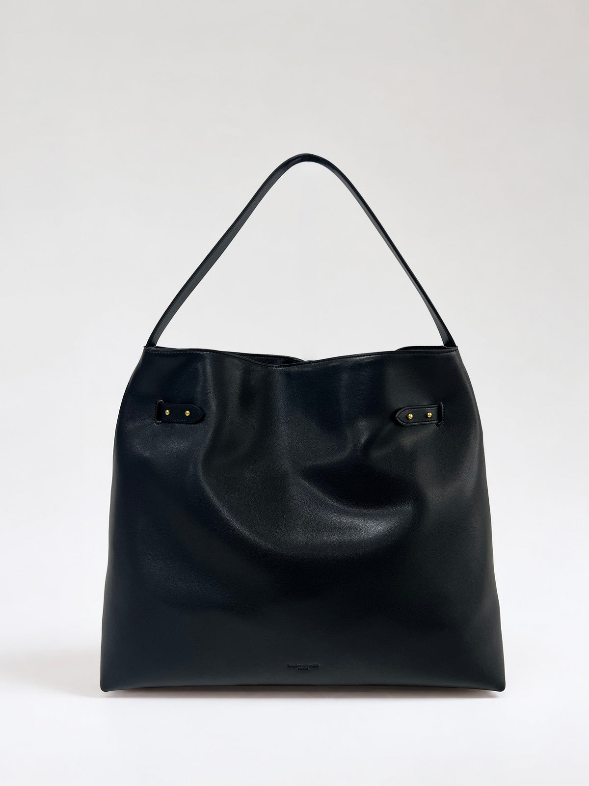 Sac Hobo En Cuir À Détail Ceinturé - Noir