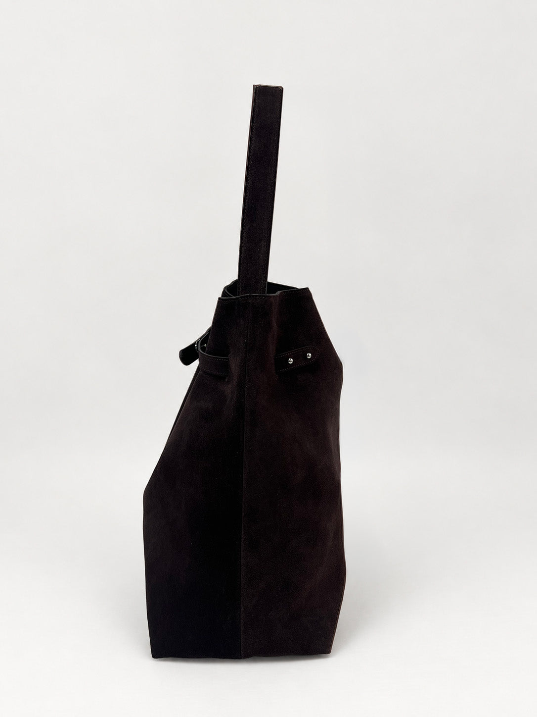 Sac Hobo En Cuir À Détail Ceinturé - Marron Foncé