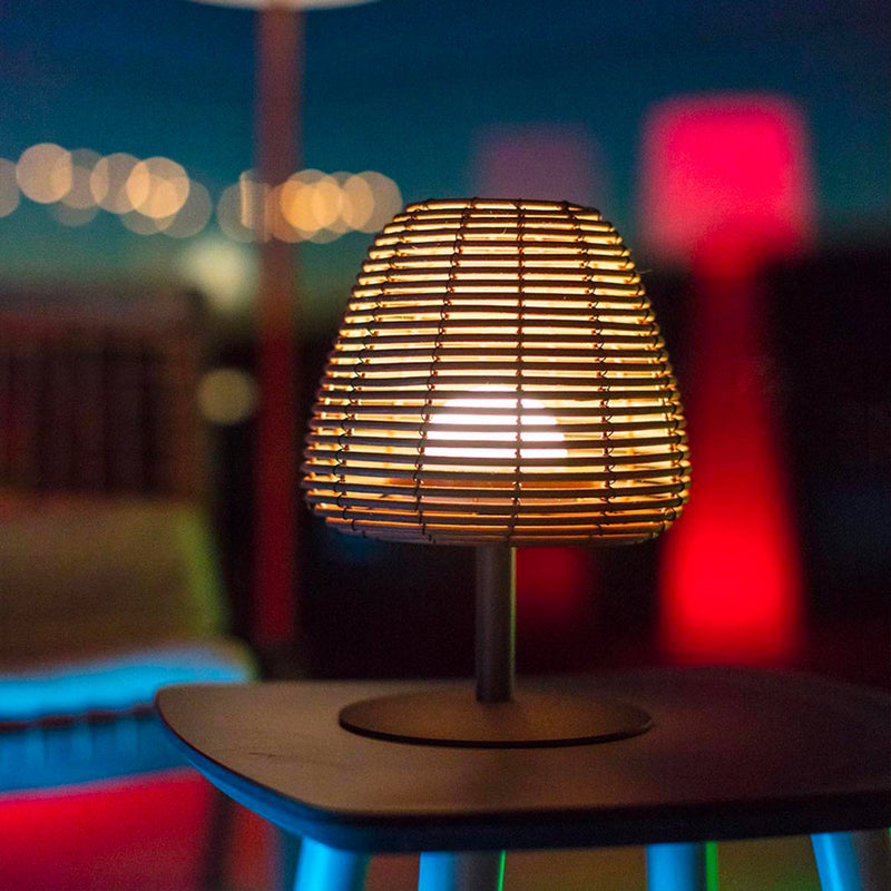 Boheme - Lampe De Table Sans Fil - Polyrotin - Marron