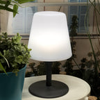 Set of 4 Cordless table lamp gray steel base LED warm white/white dimmable STANDY MINI Rock H25cm - REDDECO.com