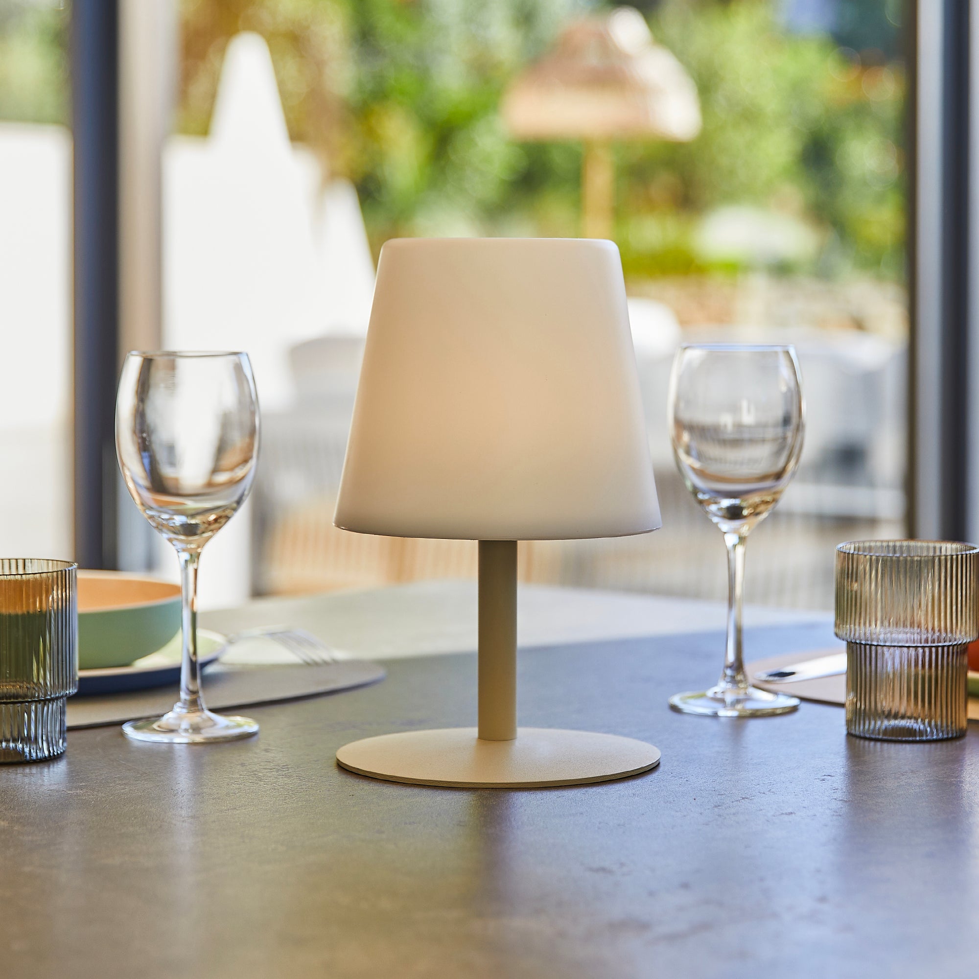 Standy Mini - Lampe De Table Sans Fil - Acier - Crème
