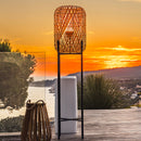 Stanley - Lampadaire Sans Fil - Polyrotin - Gris