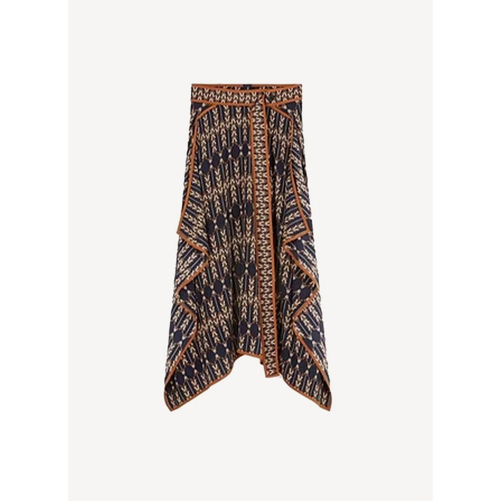 Norah Skirt - Navy/Brown - Women