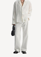 Grey Trousers - Cream - Men