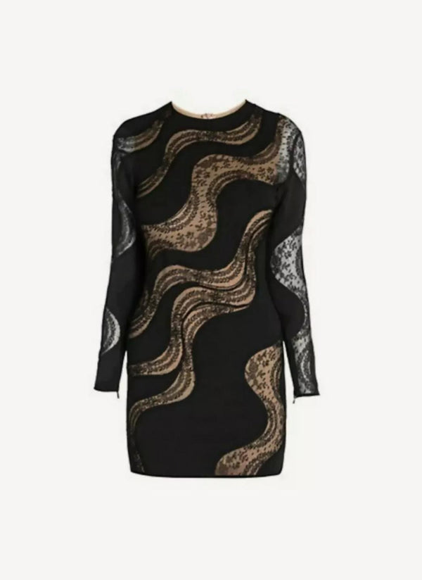Makenzie With French Lac Dress - Black - Women
