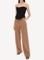 Stella Mc Cartney - Ready-To-W Trousers Wool Flannel - Light Camel - Women