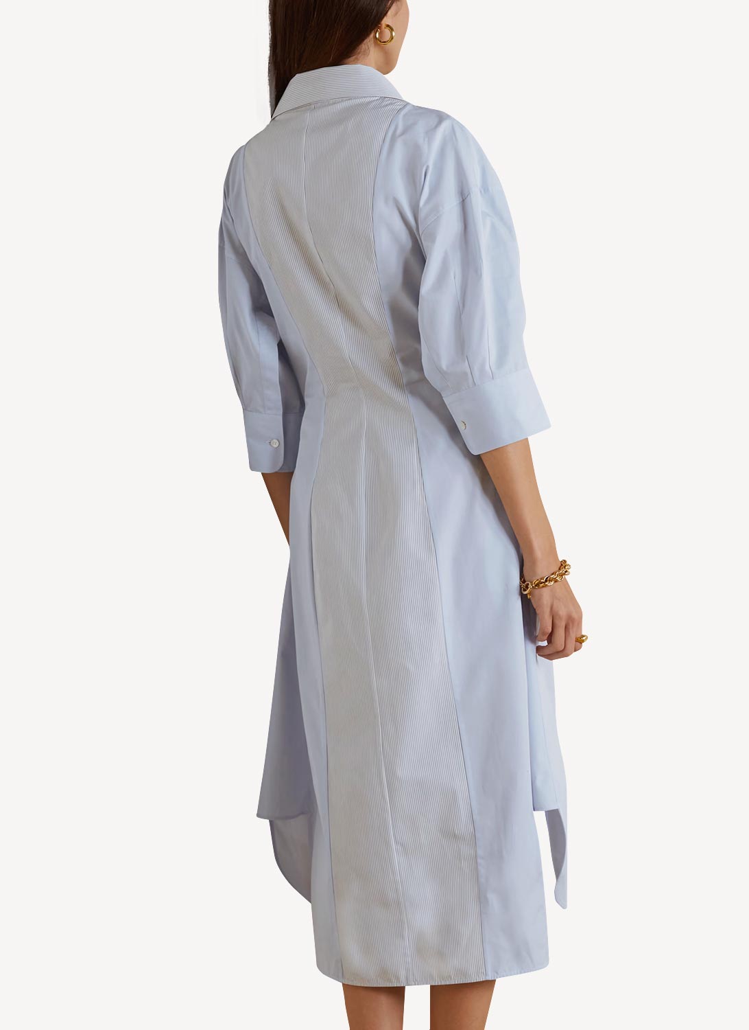 Dress - White/Blue - Mujer