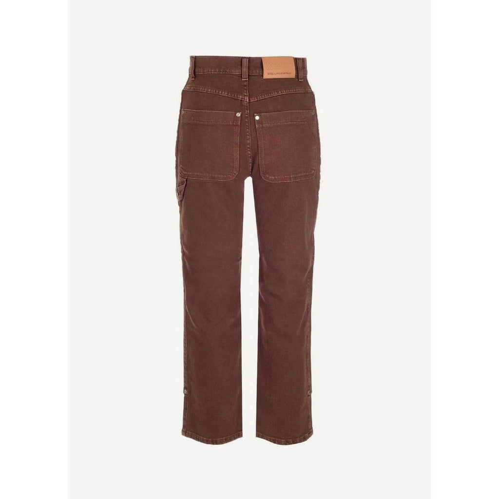 Mahogany Workwear Cropped Denim Trousers - Mahogany - Women