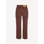 Mahogany Workwear Cropped Denim Trousers - Mahogany - Women