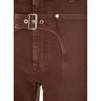 Mahogany Workwear Cropped Denim Trousers - Mahogany - Women