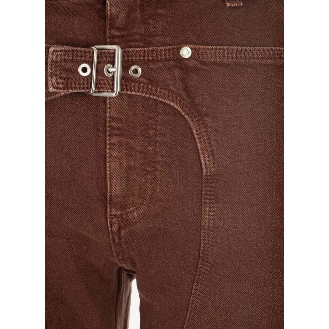 Mahogany Workwear Cropped Denim Trousers - Mahogany - Women