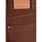 Mahogany Workwear Cropped Denim Trousers - Mahogany - Women