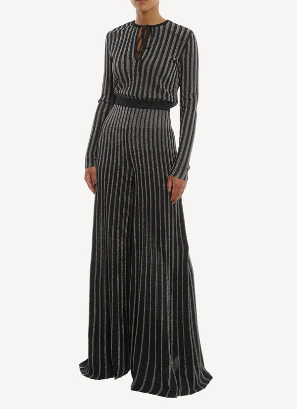 Everyday Evening Pleats Knit Trousers - Multicolour - Women