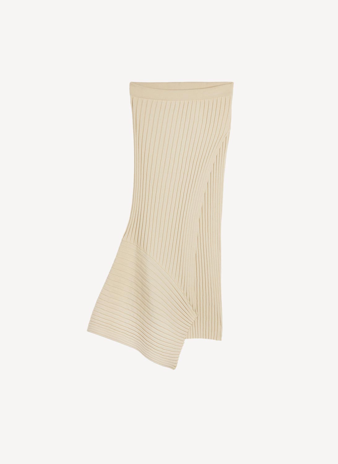 Jupe Elevated Cotton Rib Knit - Cream - Femme