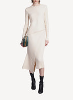 Jupe Elevated Cotton Rib Knit - Cream - Femme