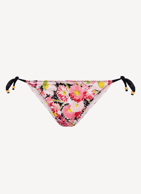 Ss21 S7B011150 Bikini con lazo lateral - Rosa multicolor - Mujer