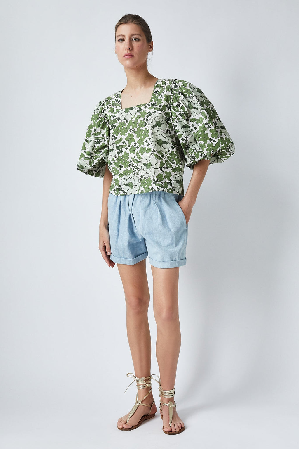 Top Peggy - Green Bloom - Femme