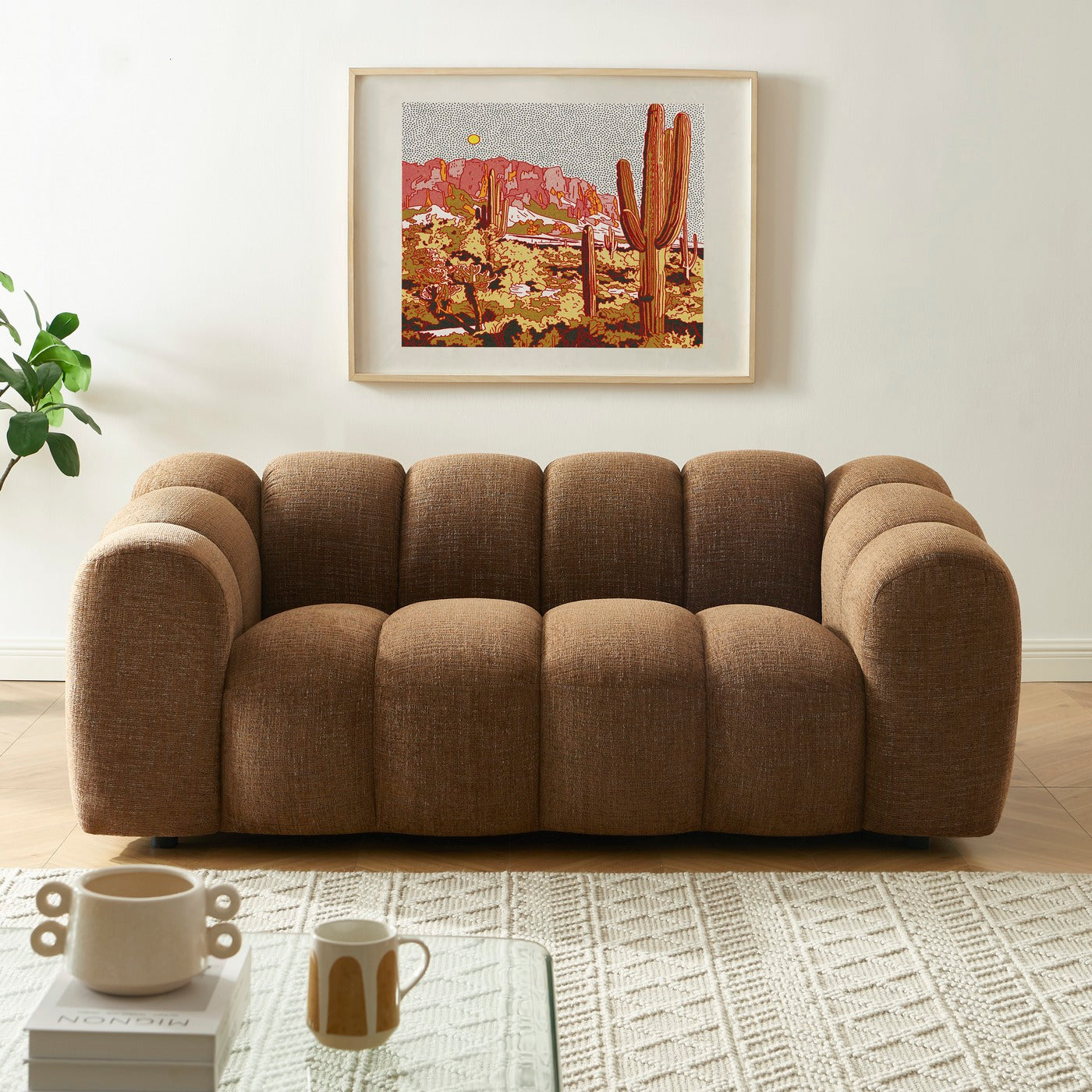 Sunny - Canapé 2 Places - Tweed - Marron