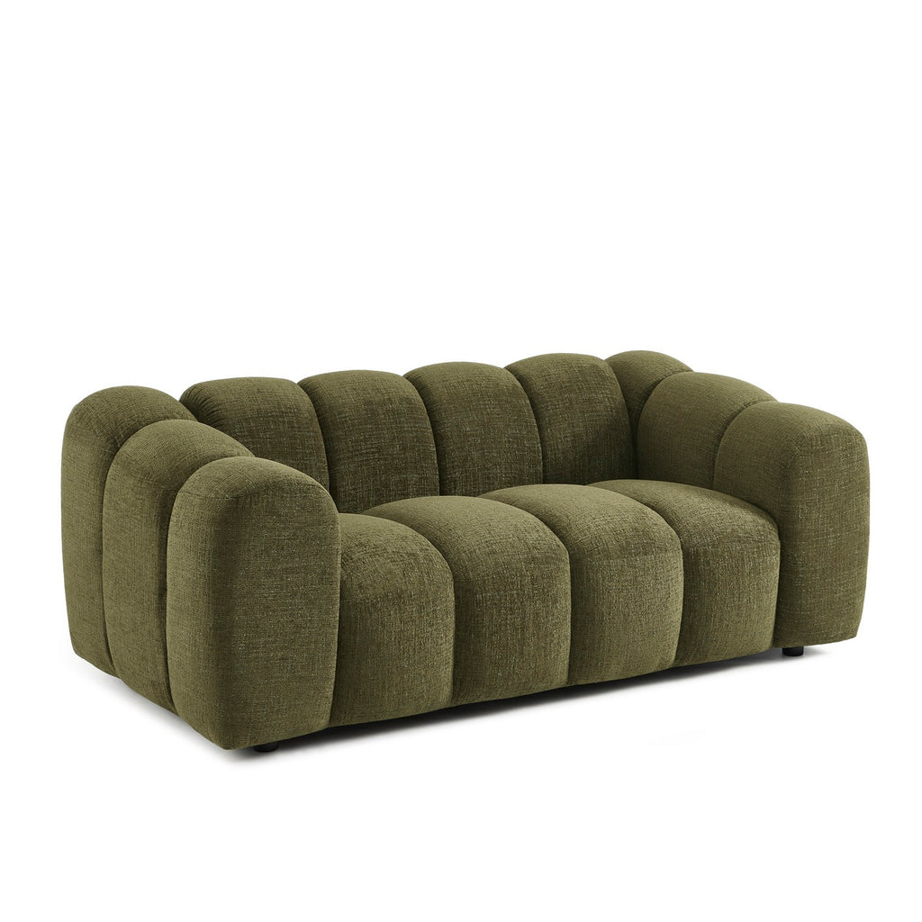 Sunny - Canapé 2 Places - Tissu Tweed - Vert