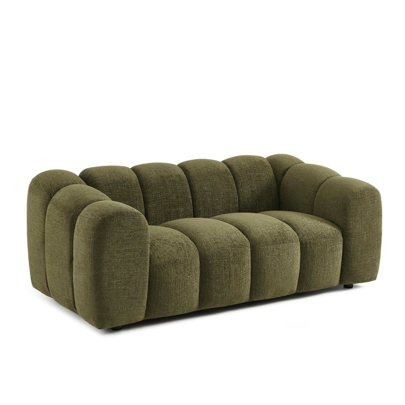 Sunny - Canapé 2 Places - Tissu Tweed - Vert