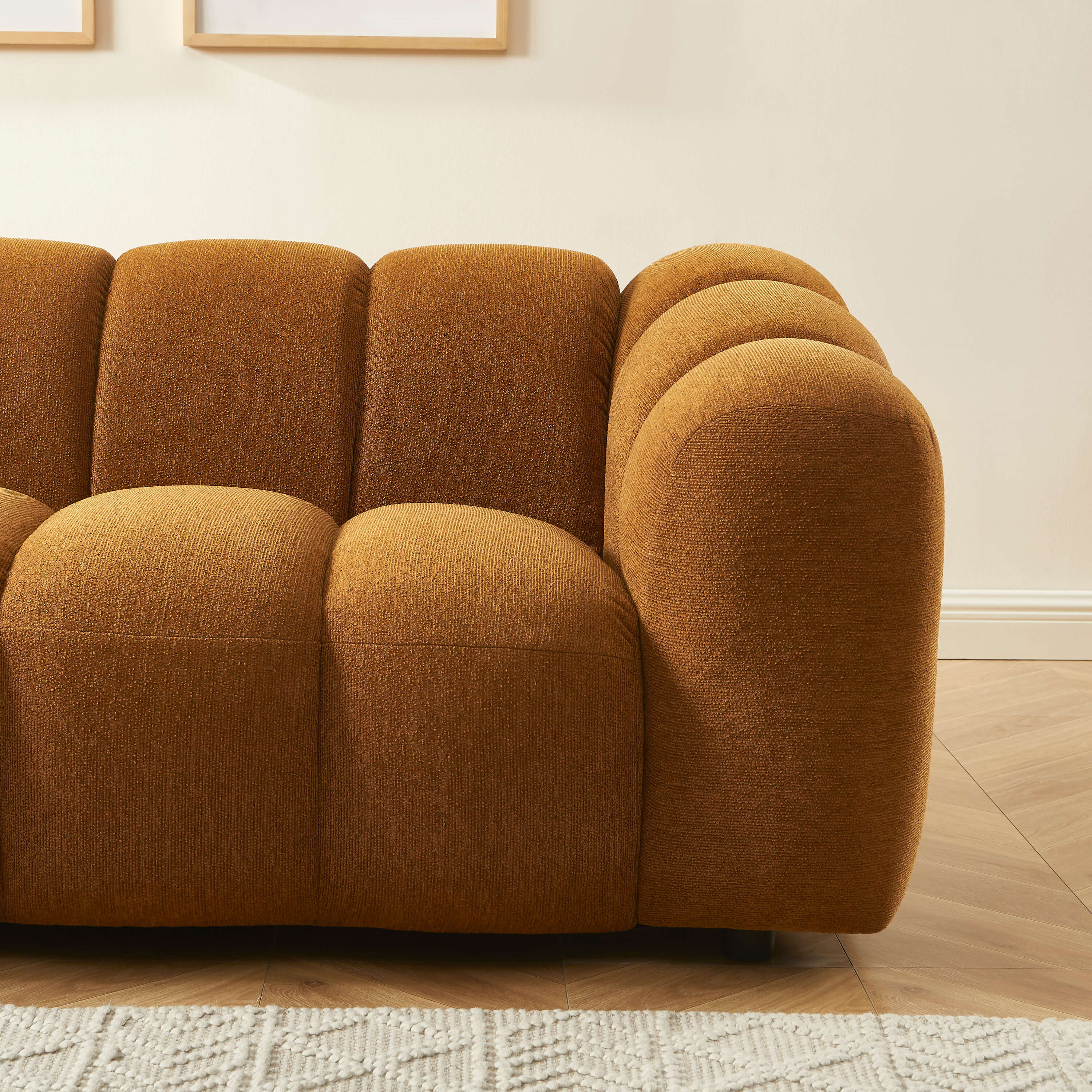 Sunny - Canapé 3 Places - Tissu Tweed - Bronze
