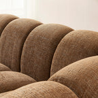 Sunny - 3-Seater Sofa - Tweed Fabric - Brown
