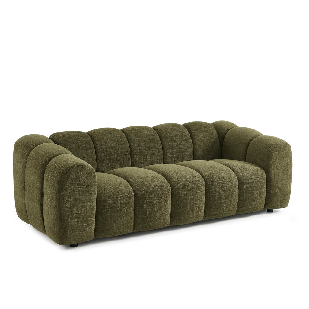 Sunny - 3 Seater Sofa - Tweed Fabric - Green