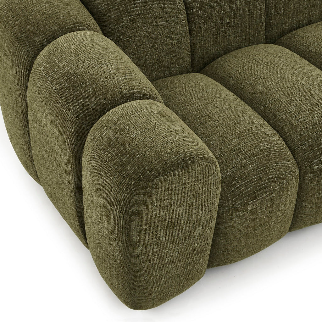 Sunny - 3 Seater Sofa - Tweed Fabric - Green