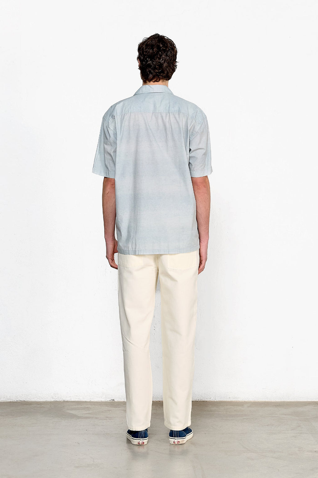 Sunset Postcard Light Blue Short-Sleeved Shirt