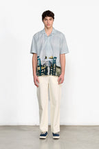 Sunset Postcard Light Blue Short-Sleeved Shirt