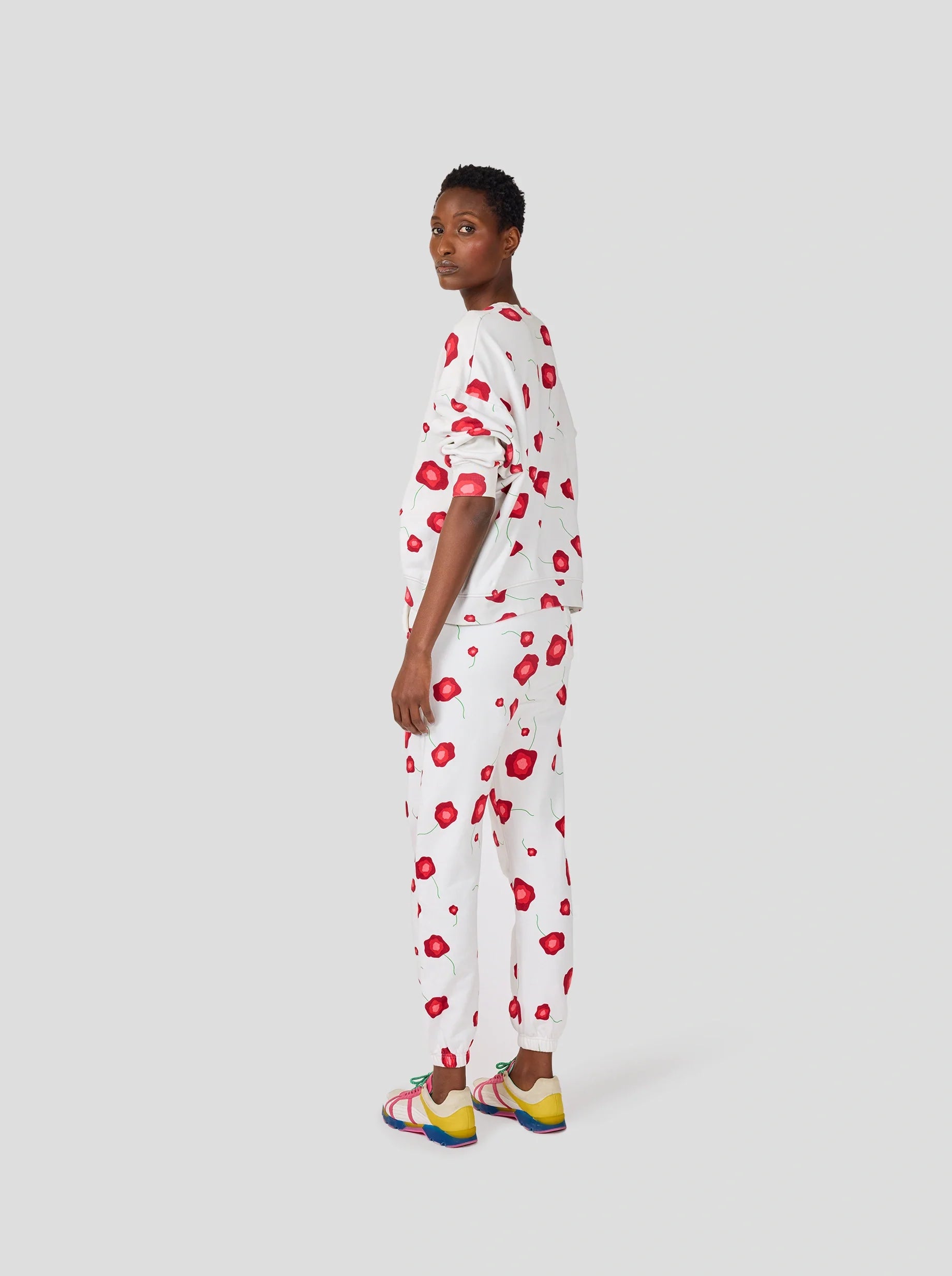 Pantalón Kiara en forro polar estampado poppy